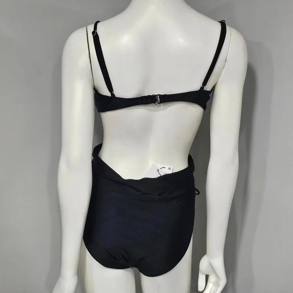 Red Carter Lace-up Cut-Out One-Piece Swimsuit